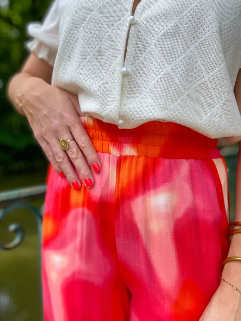 jade_pantalon_nuanc_corai_1.webp Pantalons, Jeans*Justine Boutique Jade pantalon nuancé corail