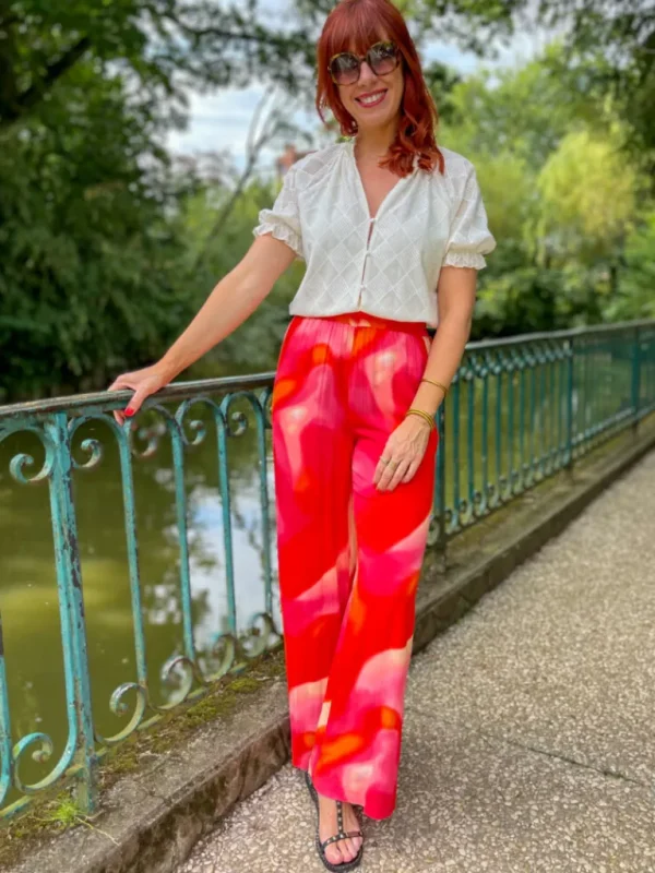 Pantalons, Jeans*Justine Boutique Jade pantalon nuancé corail