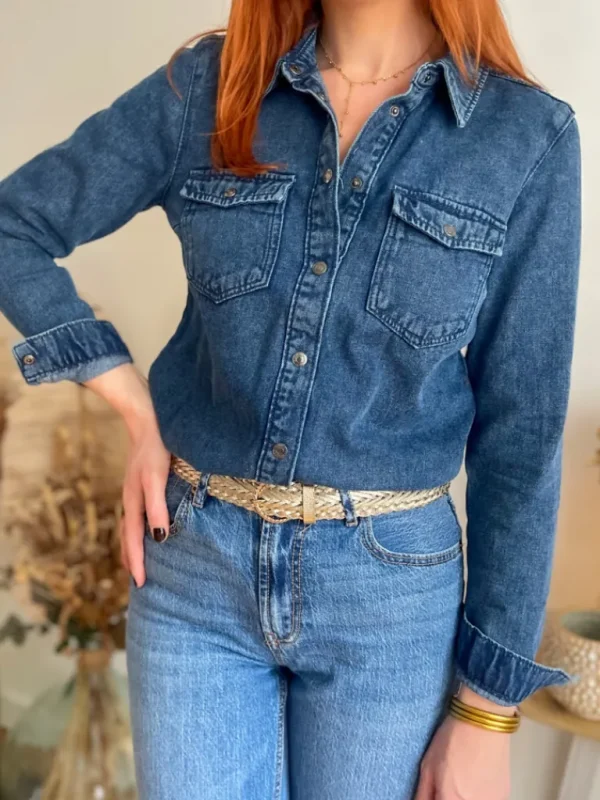Tops, Blouses*Justine Boutique Jenny chemise en jean