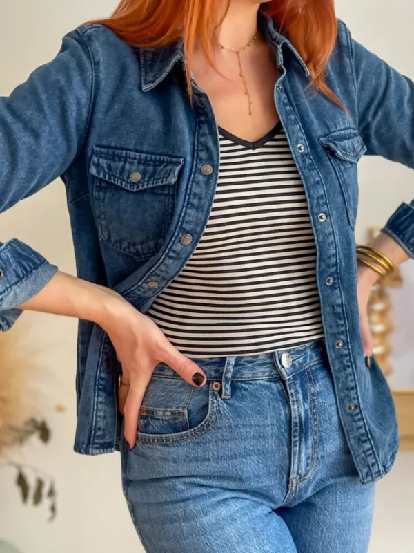 Tops, Blouses*Justine Boutique Jenny chemise en jean