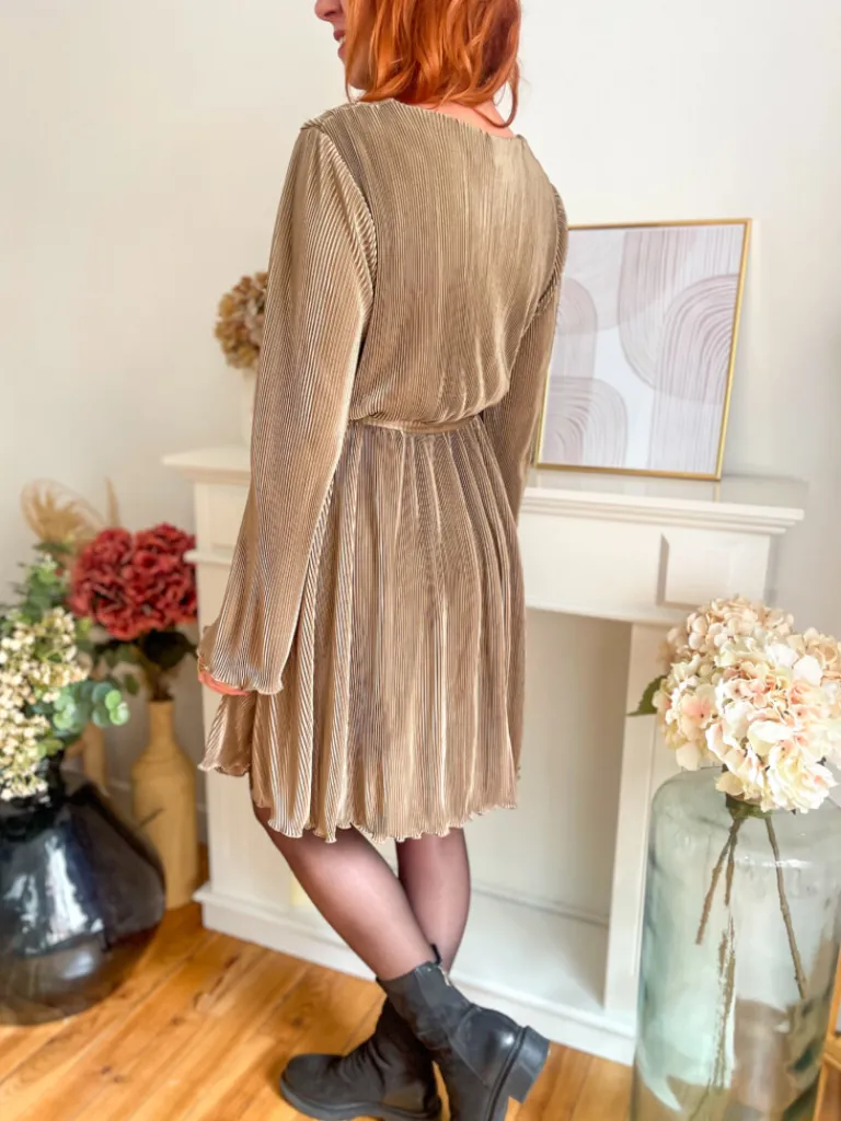 josette_robe_plisse_satin_6.webp Robes, Jupes*Justine Boutique Josette robe plissée satinée