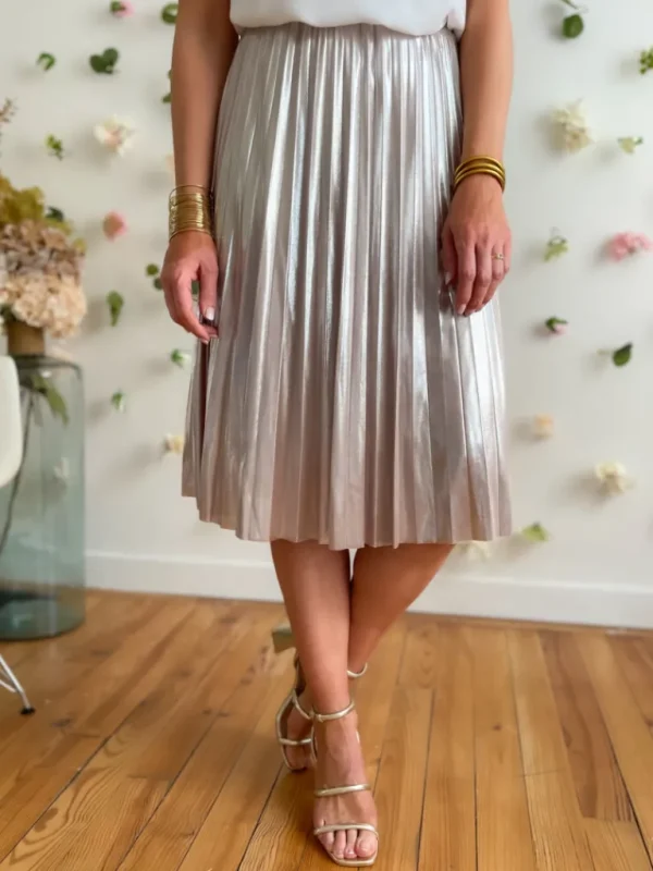 Robes, Jupes*Justine Boutique Julia jupe plissée métallisée