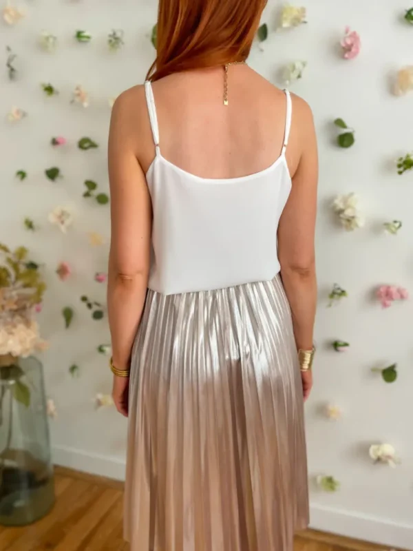 Robes, Jupes*Justine Boutique Julia jupe plissée métallisée