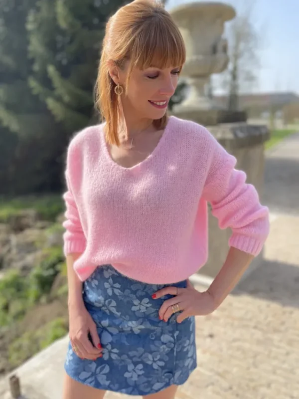 Robes, Jupes*Justine Boutique Jupe jean fleurie