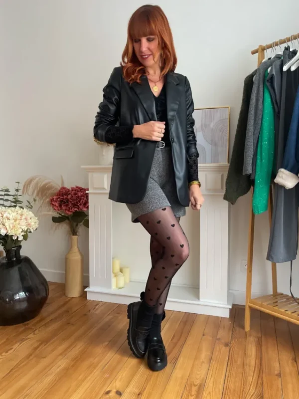 Pantalons, Jeans*Justine Boutique Karly short chiné gris