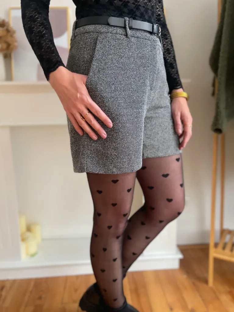 karly_short_chin_gris_2.webp Pantalons, Jeans*Justine Boutique Karly short chiné gris