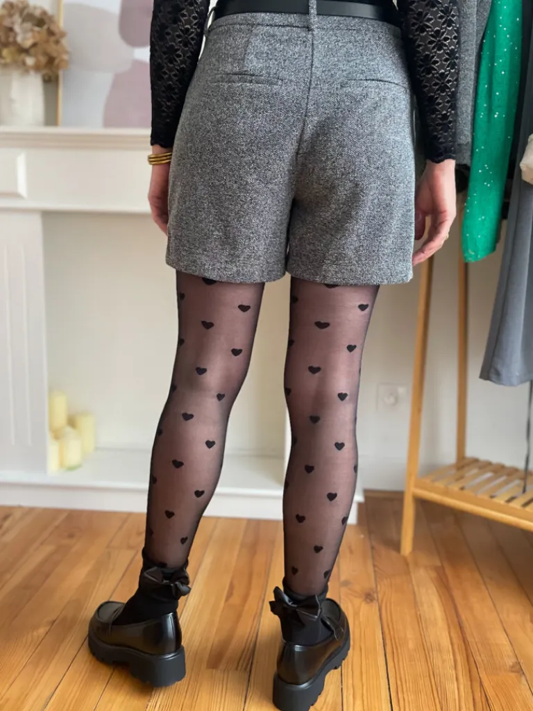 karly_short_chin_gris_3.webp Pantalons, Jeans*Justine Boutique Karly short chiné gris
