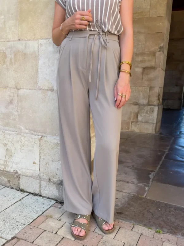 Pantalons, Jeans*Justine Boutique Kris pantalon fluide taupe