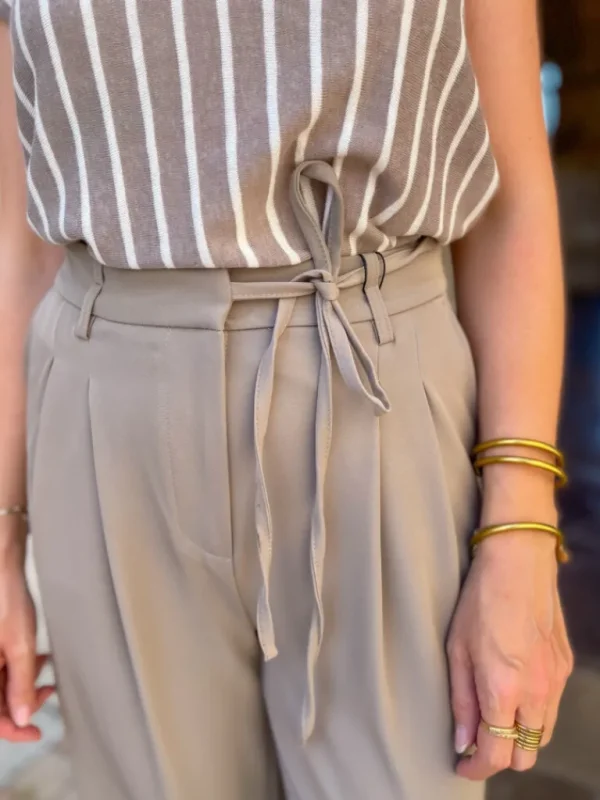 Pantalons, Jeans*Justine Boutique Kris pantalon fluide taupe