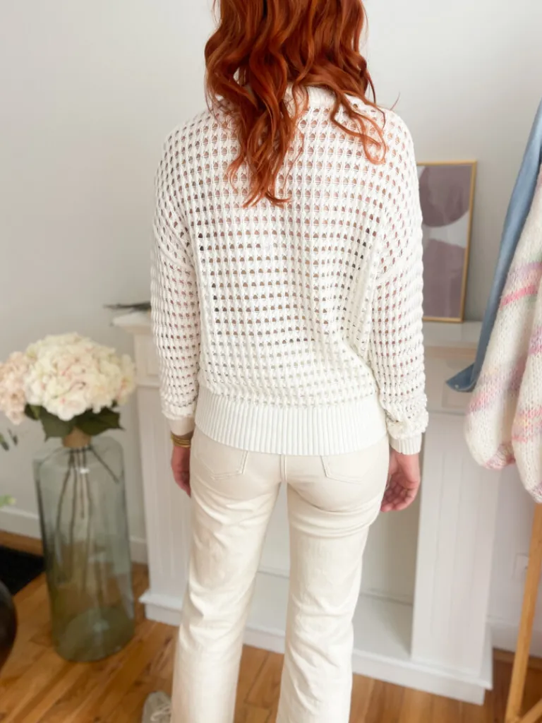laluha_pull_ajour_blanc_4.webp Pulls, Gilets*Justine Boutique Laluha pull ajouré blanc