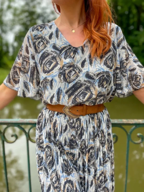 Pantalons, Jeans | Robes, Jupes*Justine Boutique Lisa combipantalon plissée à motifs