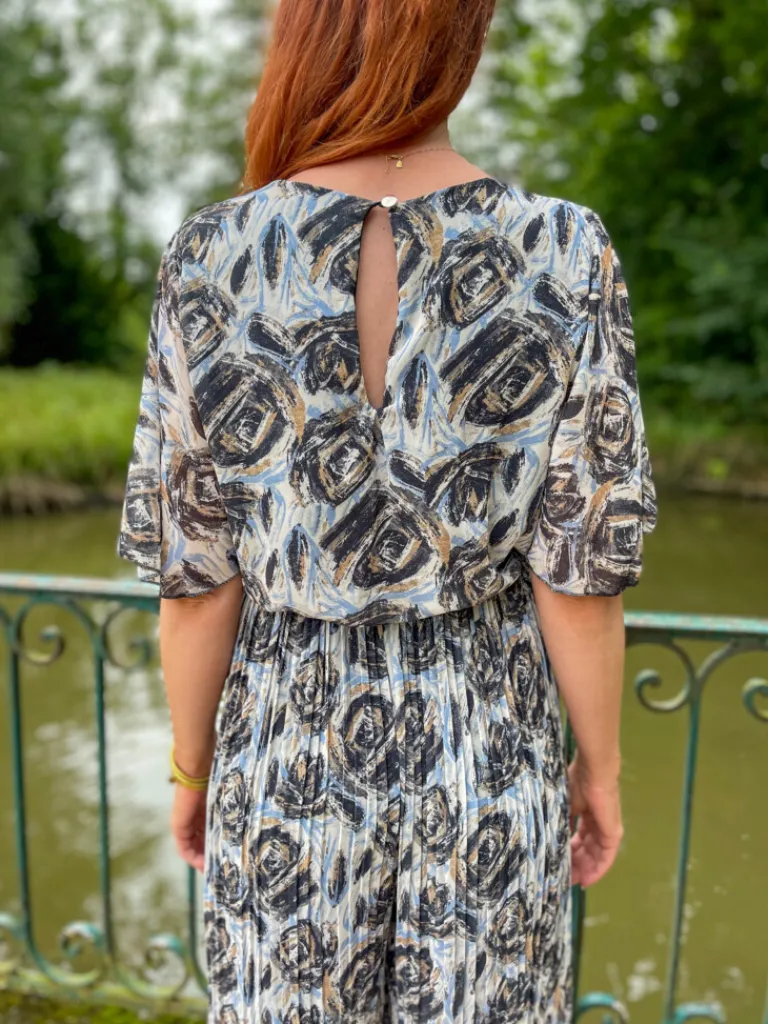 lisa_combipantalon_plisse_5.webp Pantalons, Jeans | Robes, Jupes*Justine Boutique Lisa combipantalon plissée à motifs