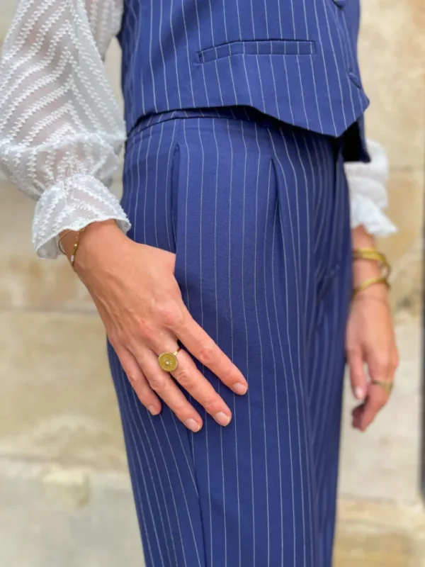 Pantalons, Jeans*Justine Boutique Lison pantalon rayé marine