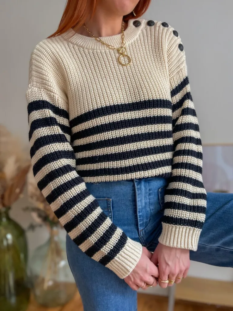 loane_marinire_grosse_mai_0.webp Pulls, Gilets*Justine Boutique Loane marinière grosse maille