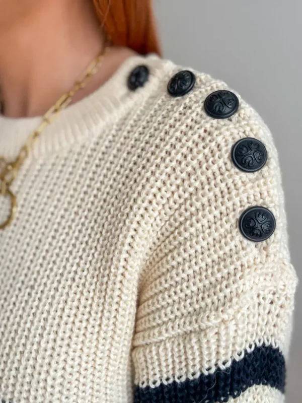 Pulls, Gilets*Justine Boutique Loane marinière grosse maille