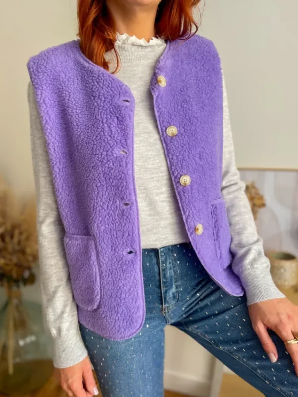 Pulls, Gilets*Justine Boutique Lois pull gris col dentelle
