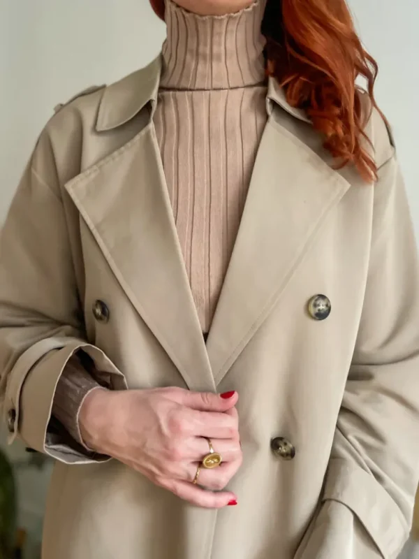 Vestes, Manteaux*Justine Boutique Lou long trench camel