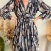 Robes, Jupes*Justine Boutique Louise robe imprimé gris