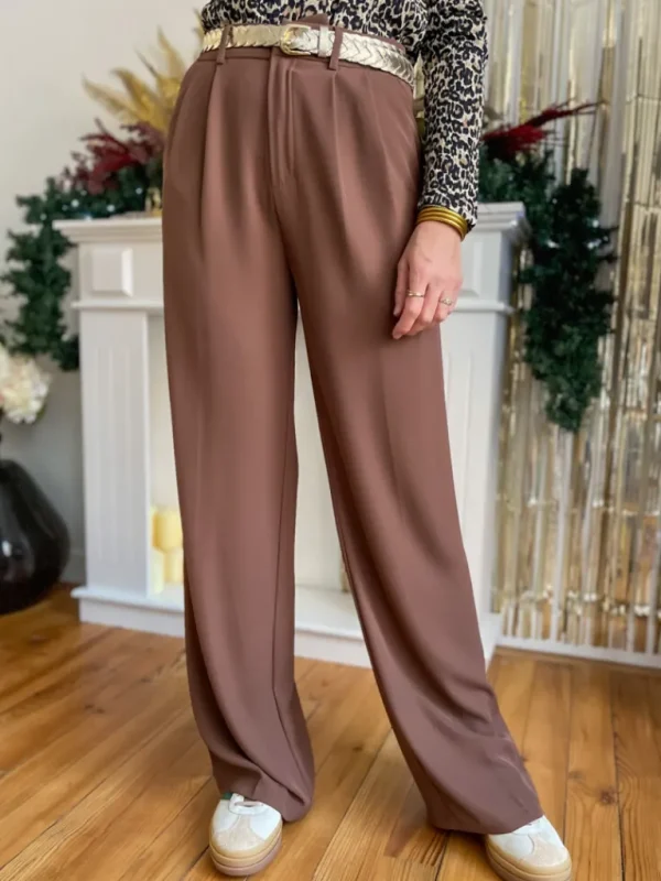 Pantalons, Jeans*Justine Boutique Lys pantalon fluide chocolat
