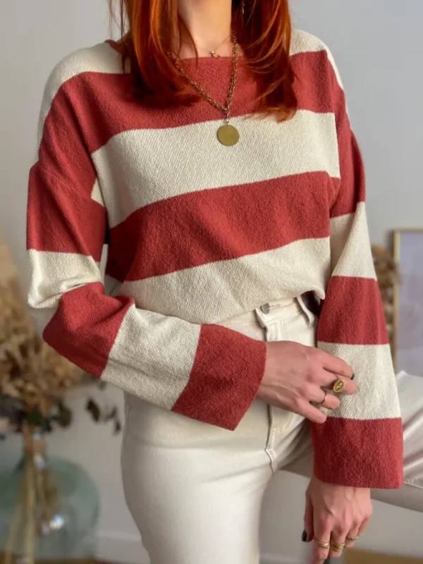 Pulls, Gilets*Justine Boutique Manda pull fin terracotta