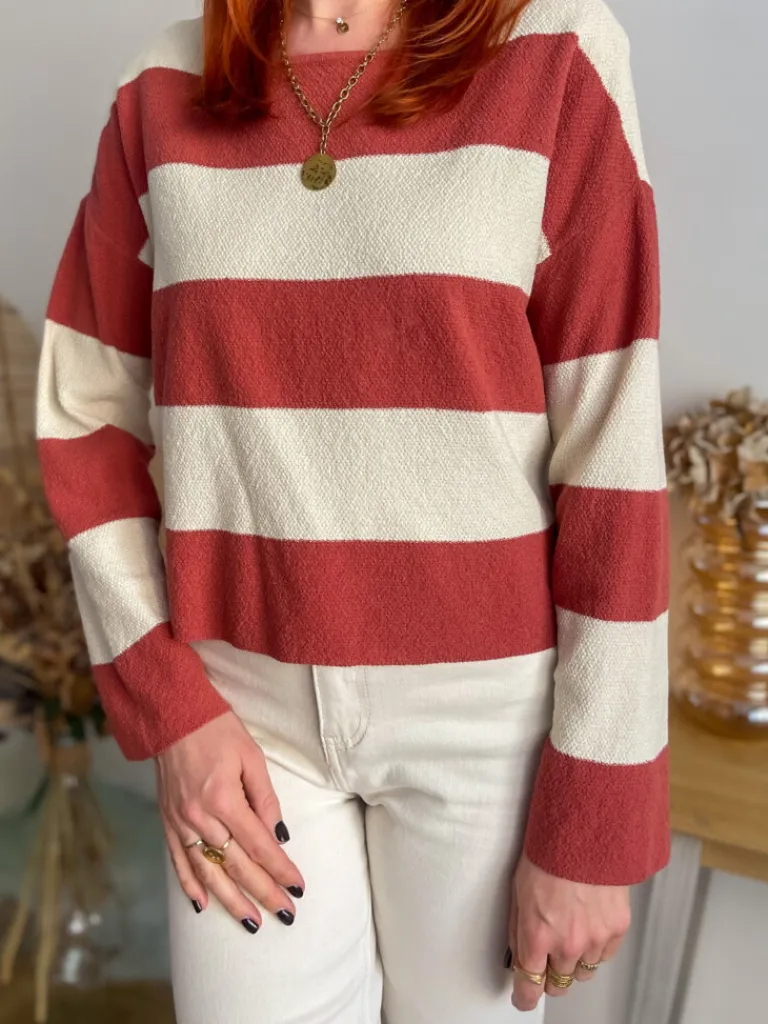 manda_pull_fin_terracotta_1.webp Pulls, Gilets*Justine Boutique Manda pull fin terracotta