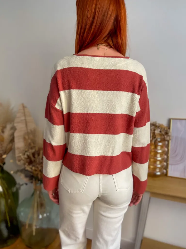 manda_pull_fin_terracotta_3.webp Pulls, Gilets*Justine Boutique Manda pull fin terracotta