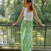 Robes, Jupes*Justine Boutique Mara jupe fluide verte à motifs