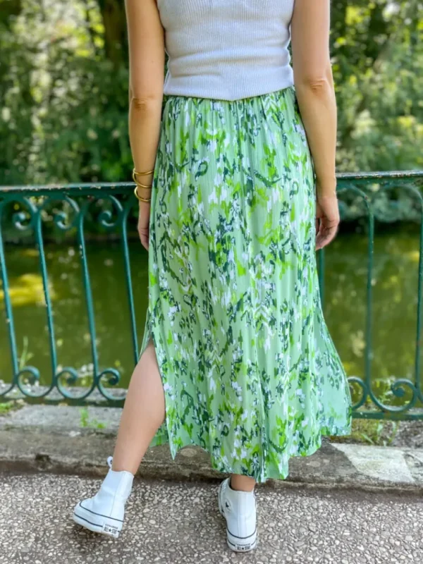 Robes, Jupes*Justine Boutique Mara jupe fluide verte à motifs