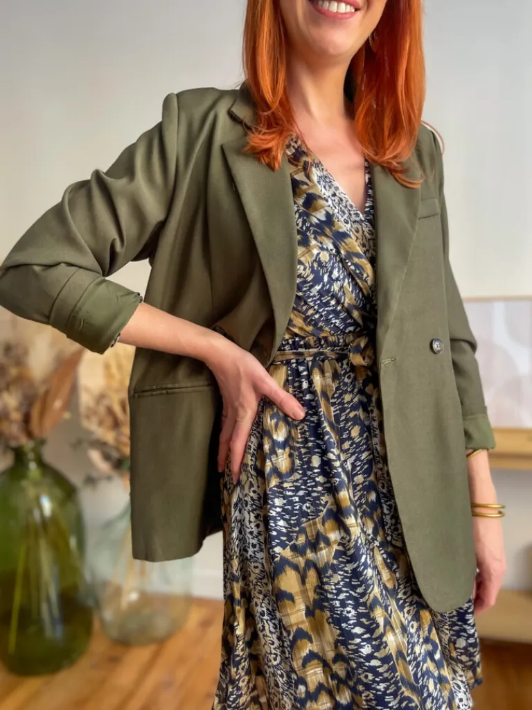 marceau_blazer_kaki_0.webp Vestes, Manteaux*Justine Boutique Marceau blazer kaki