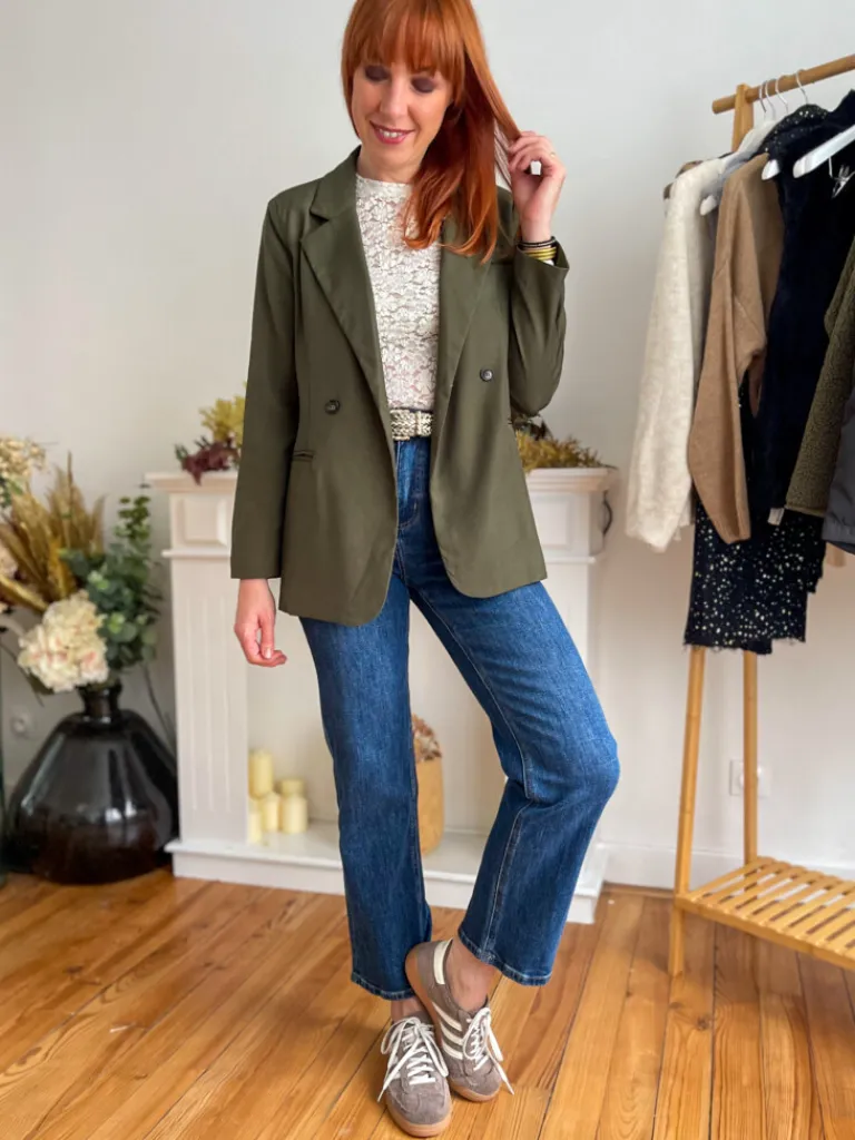 marceau_blazer_kaki_5.webp Vestes, Manteaux*Justine Boutique Marceau blazer kaki