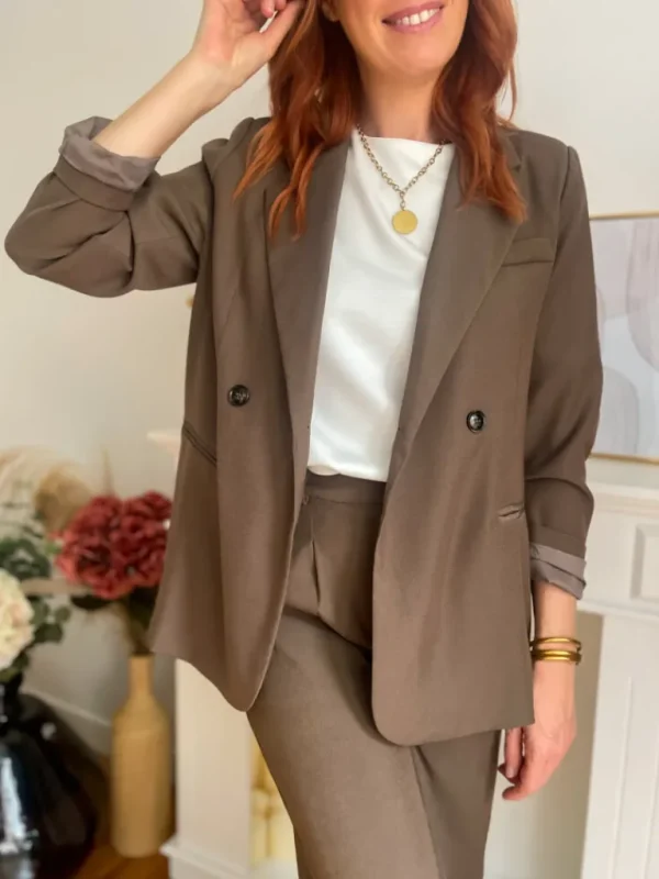 Vestes, Manteaux*Justine Boutique Marceau blazer marron glacé