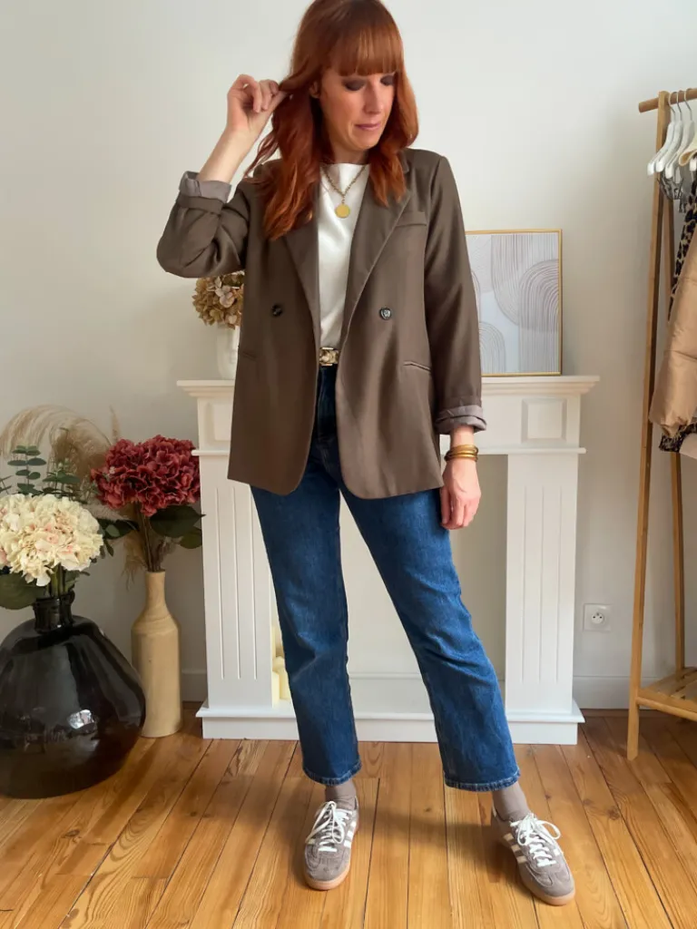 marceau_blazer_marron_gla_4.webp Vestes, Manteaux*Justine Boutique Marceau blazer marron glacé