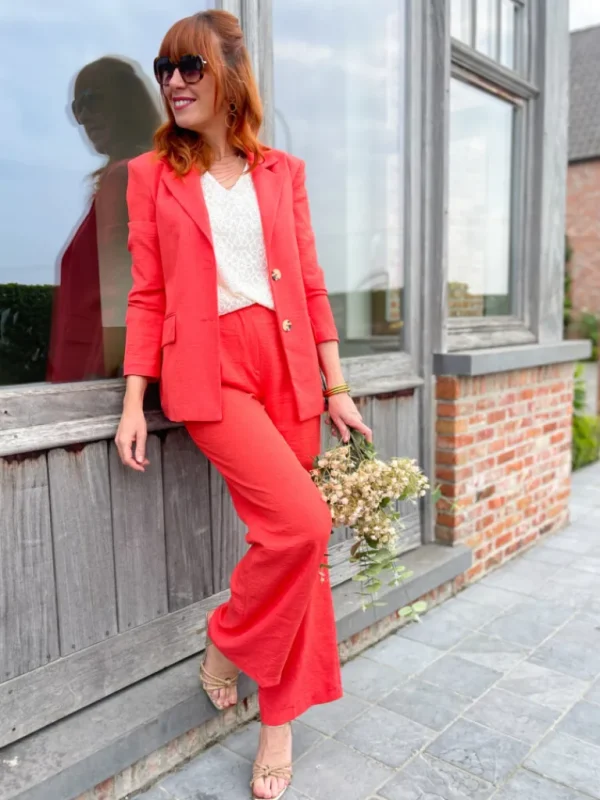 Vestes, Manteaux*Justine Boutique Marco blazer tailleur corail