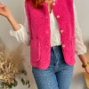 Vestes, Manteaux | Pulls, Gilets*Justine Boutique Marco gilet bouclettes rose
