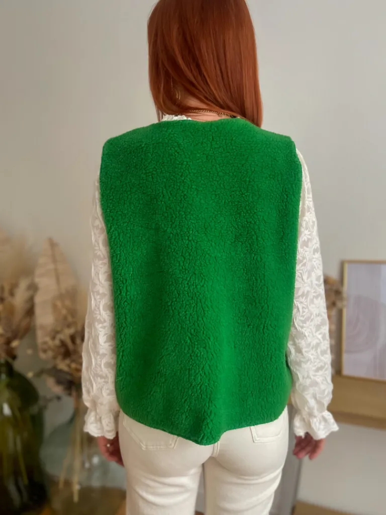 marco_gilet_bouclettes_ve_4-1.webp Pulls, Gilets | Vestes, Manteaux*Justine Boutique Marco gilet bouclettes vert