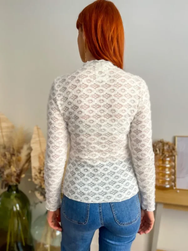 Pulls, Gilets*Justine Boutique Mario pull fin pilou écru