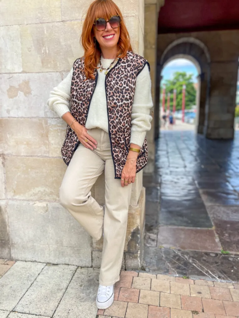 mathilde_veste_sans_manch_0.webp Pulls, Gilets | Vestes, Manteaux*Justine Boutique Mathilde veste sans manches léopard