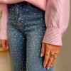 Pulls, Gilets*Justine Boutique Maya sweat bi-matière rose