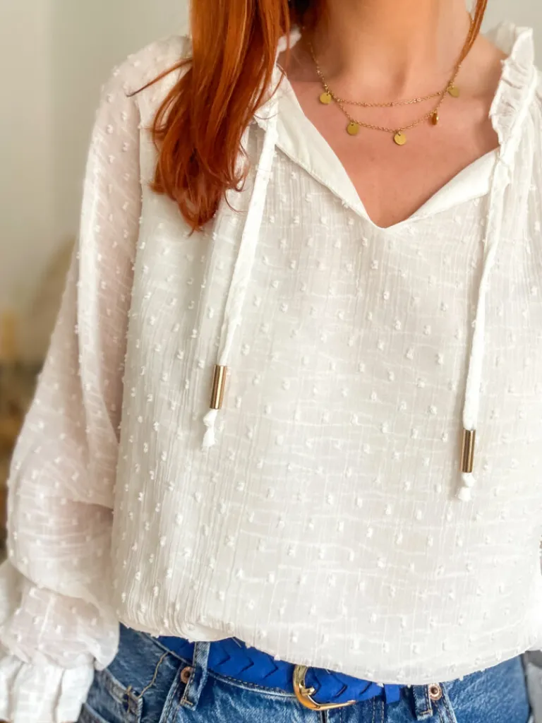 mia_blouse_blanche_0.webp Tops, Blouses*Justine Boutique Mia blouse blanche