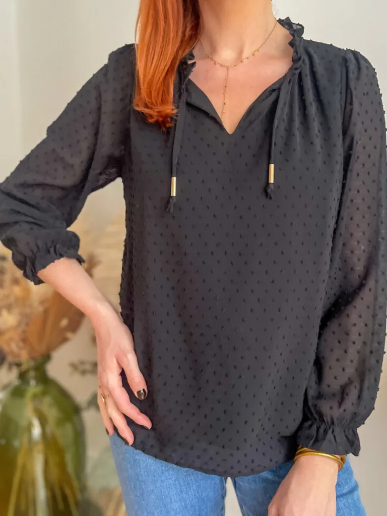 mia_blouse_noire_0.webp Tops, Blouses*Justine Boutique Mia blouse noire