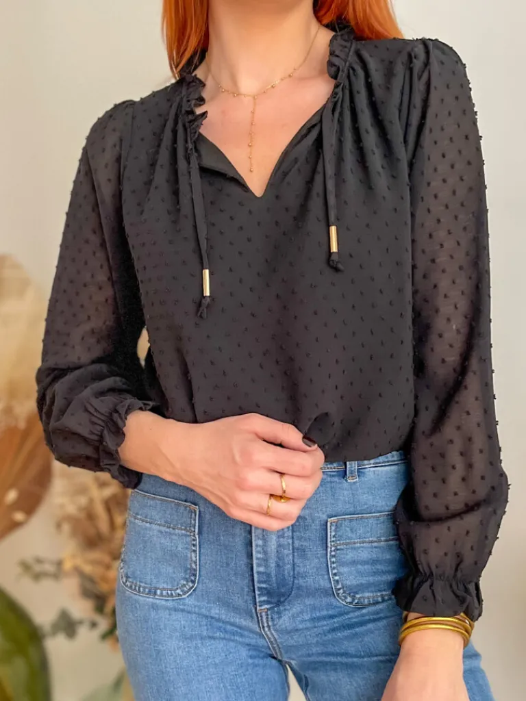 mia_blouse_noire_2.webp Tops, Blouses*Justine Boutique Mia blouse noire