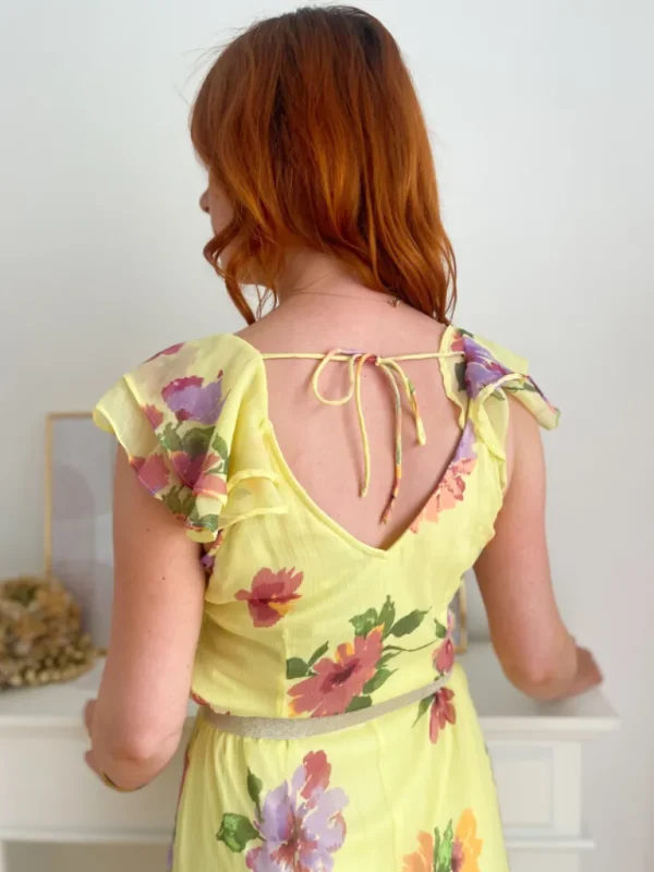 Robes, Jupes*Justine Boutique Mila robe longue fleurie jaune