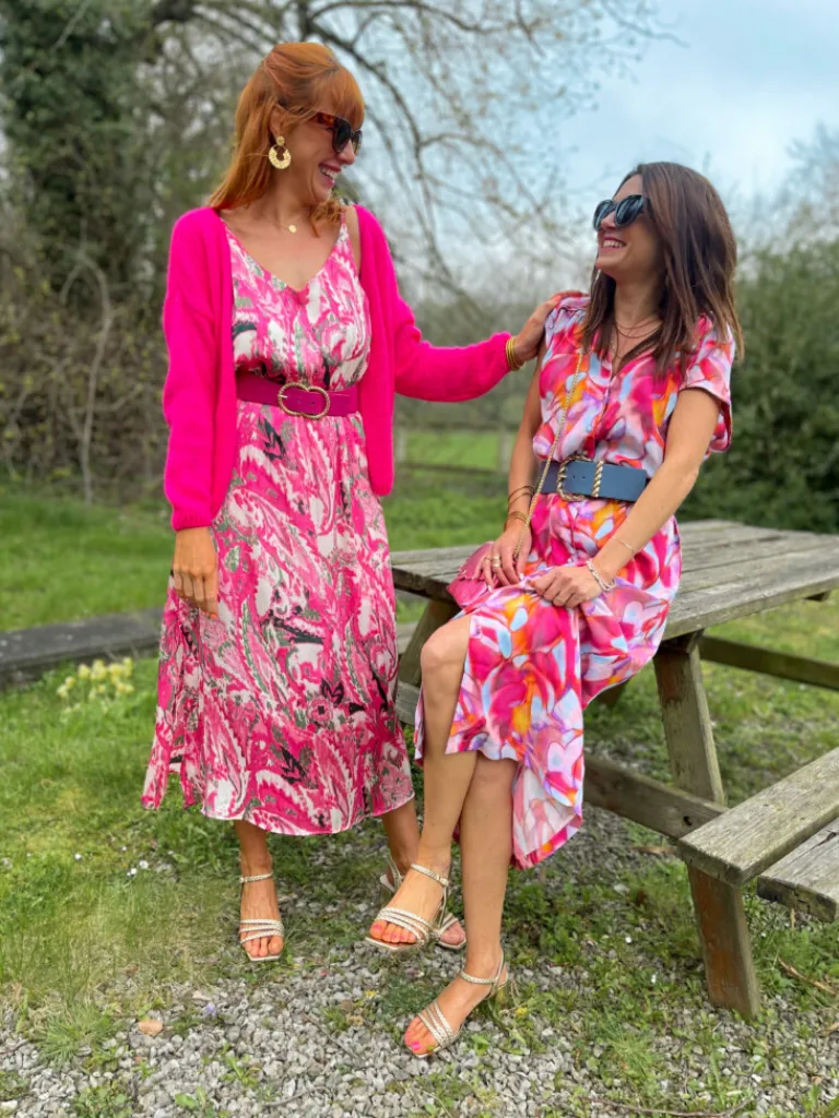 mona_robe_imprim_fuchsia_2.webp Robes, Jupes*Justine Boutique Mona robe imprimé fuchsia
