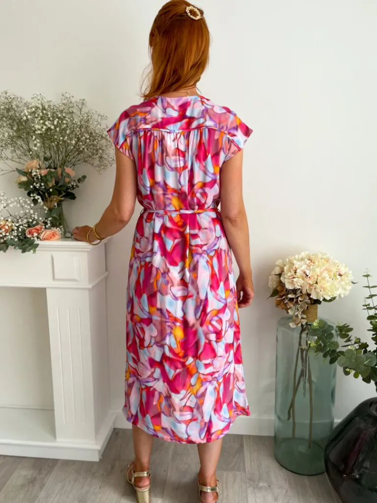 mona_robe_imprim_fuchsia_5.webp Robes, Jupes*Justine Boutique Mona robe imprimé fuchsia