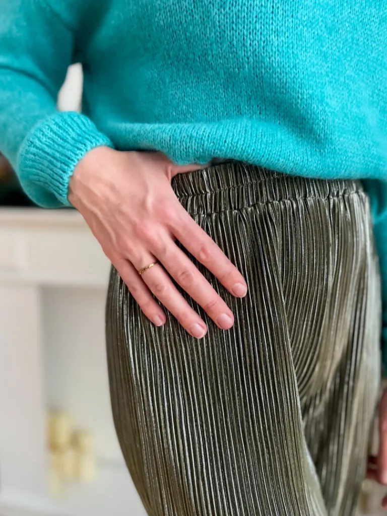 muvi_pantalon_pliss_brill_3.webp Pantalons, Jeans*Justine Boutique Muvi pantalon plissé brillant