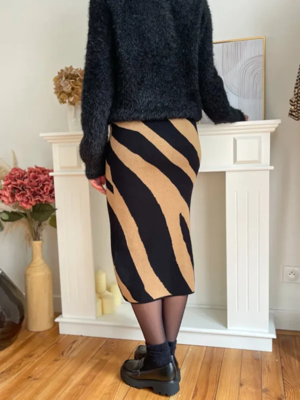 Robes, Jupes*Justine Boutique Nancy jupe cognac et noire