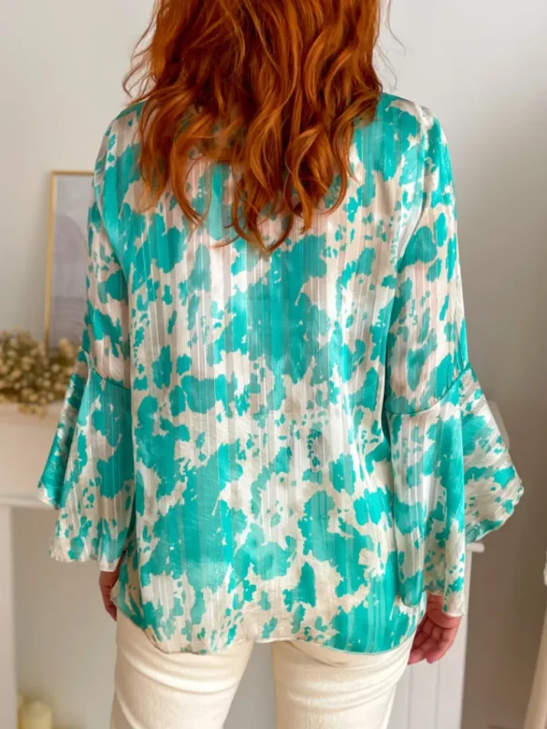 Tops, Blouses*Justine Boutique Nora blouse collier turquoise