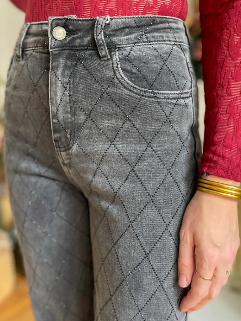owen_jean_gris__strass_1.webp Pantalons, Jeans*Justine Boutique Owen jean gris à strass