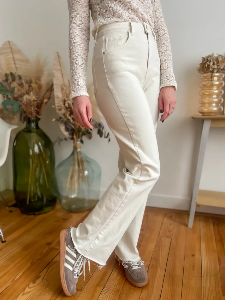 paul_jean_flare_cru_0.webp Pantalons, Jeans*Justine Boutique Paul jean flare écru