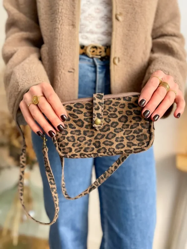 Pochettes, Sacs*Justine Boutique Petit sac daim léopard